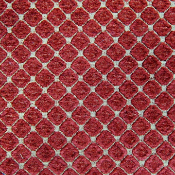 Cobblestones Cranberry - Chenille Upholstery Fabric