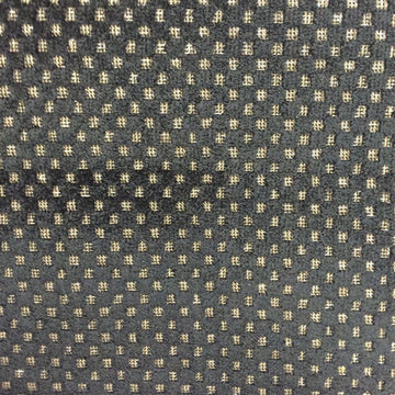HHF Tartan Black - Velvet Upholstery Fabric