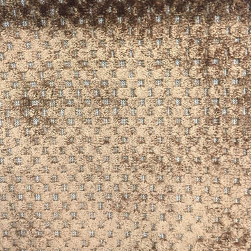 HHF Tartan Mocha - Velvet Upholstery Fabric