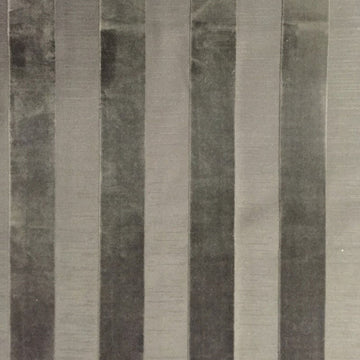 Bande Charcoal - Velvet Upholstery Fabric