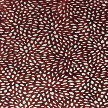 HHF Florecita Crimson - Velvet Upholstery Fabric