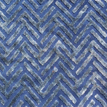 HHF Devious Sapphire - Velvet Upholstery Fabric