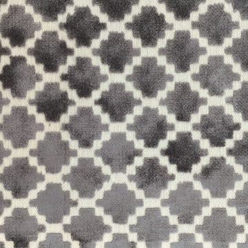 Arcade Grey - Velvet Upholstery Fabric
