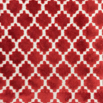 Arcade Red - Velvet Upholstery Fabric