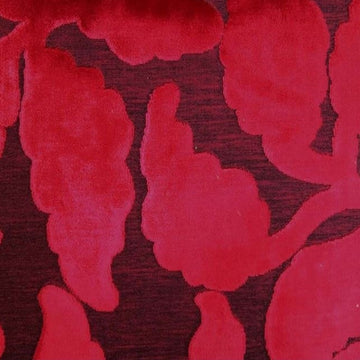HHF Davis Cranberry - Velvet Upholstery Fabric