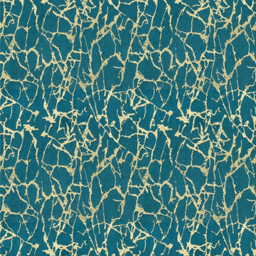 Athenaeum Peacock - Velvet Upholstery Fabric