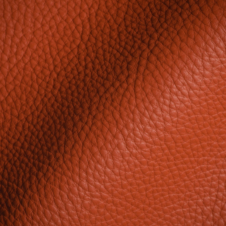 Orange Leather Leather Upholstery Fabric
