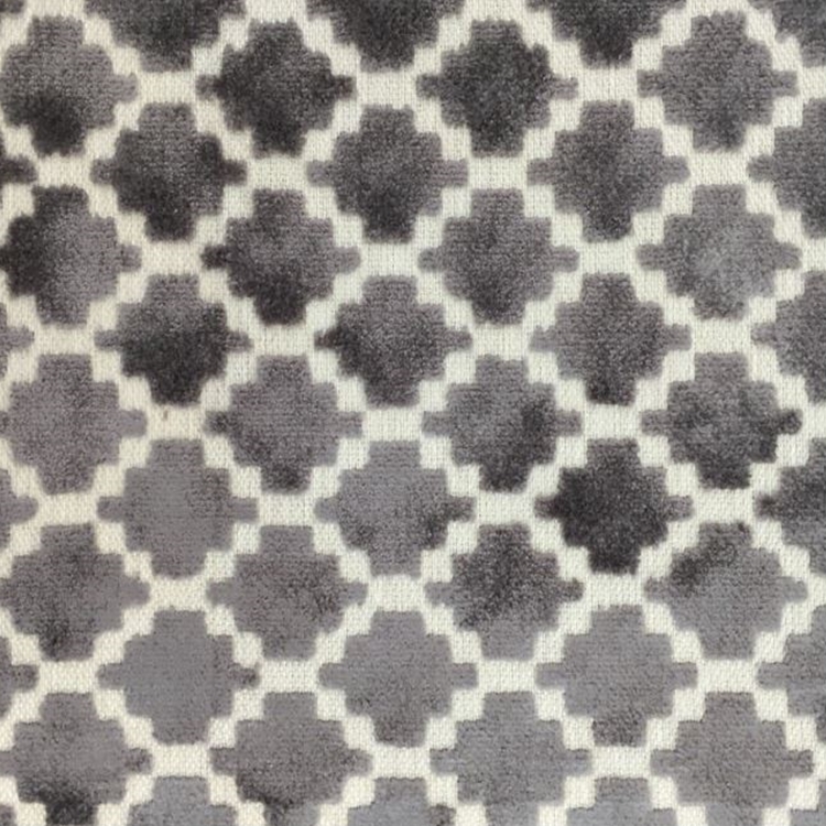 HHF Arcade Grey - Velvet Upholstery Fabric