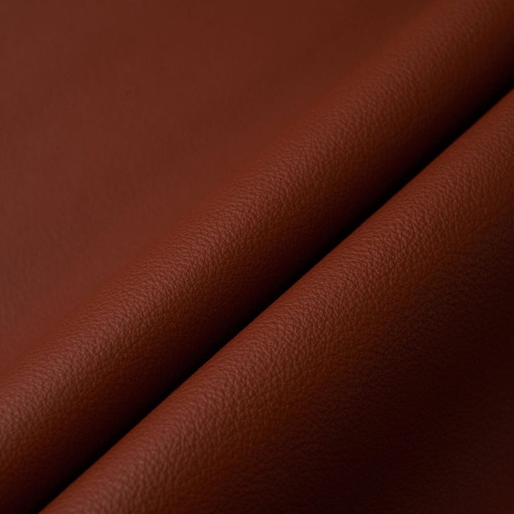 Monument Cinnamon - Brown Leather Upholstery Fabric - www