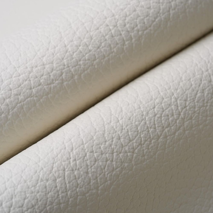 Galaxy Arctic - White Leather Upholstery Fabric - www.