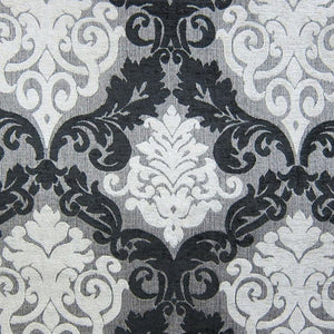 Alexis Black - Chenille Upholstery Fabric