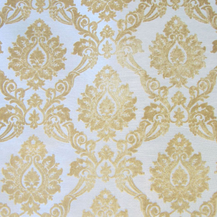 HHF Godiva Canary - Yellow Cut Velvet Upholstery Fabric