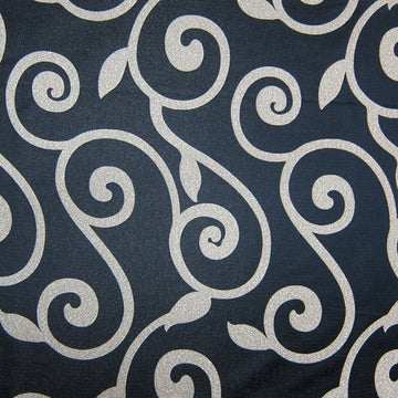 HHF Rene Black - Woven Upholstery Fabric