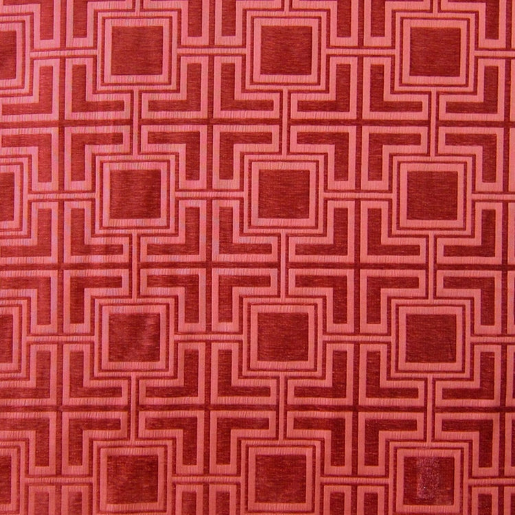 HHF Hollyhock Red - Chenille Upholstery Fabric