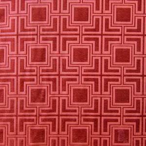 HHF Hollyhock Red - Chenille Upholstery Fabric