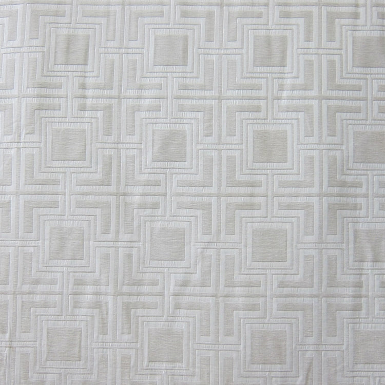 HHF Hollyhock White - Chenille Upholstery Fabric