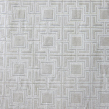 HHF Hollyhock White - Chenille Upholstery Fabric