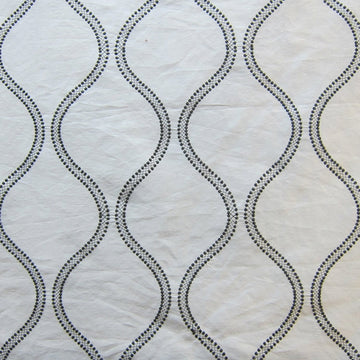 HHF Hour Glass White - Woven Drapery Fabric