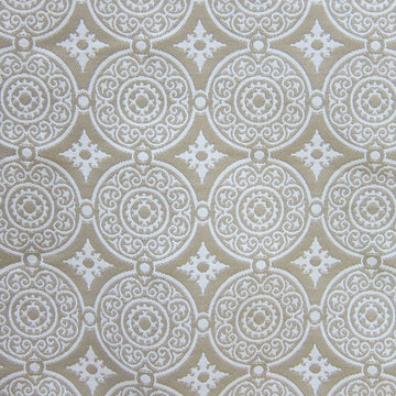 HHF Medallion Latte FRONT - Outdoor Upholstery Fabric