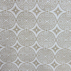 HHF Medallion Latte BACK - Outdoor Upholstery Fabric