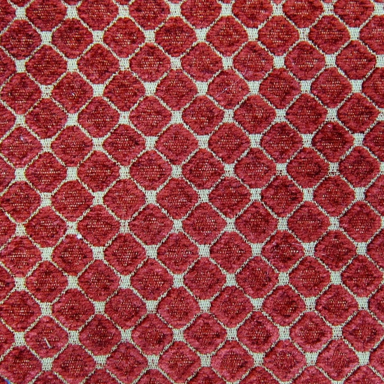 HHF Cobblestones Cranberry - Chenille Upholstery Fabric