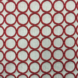 HHF Cirque Cranberry - Linen Upholstery Fabric