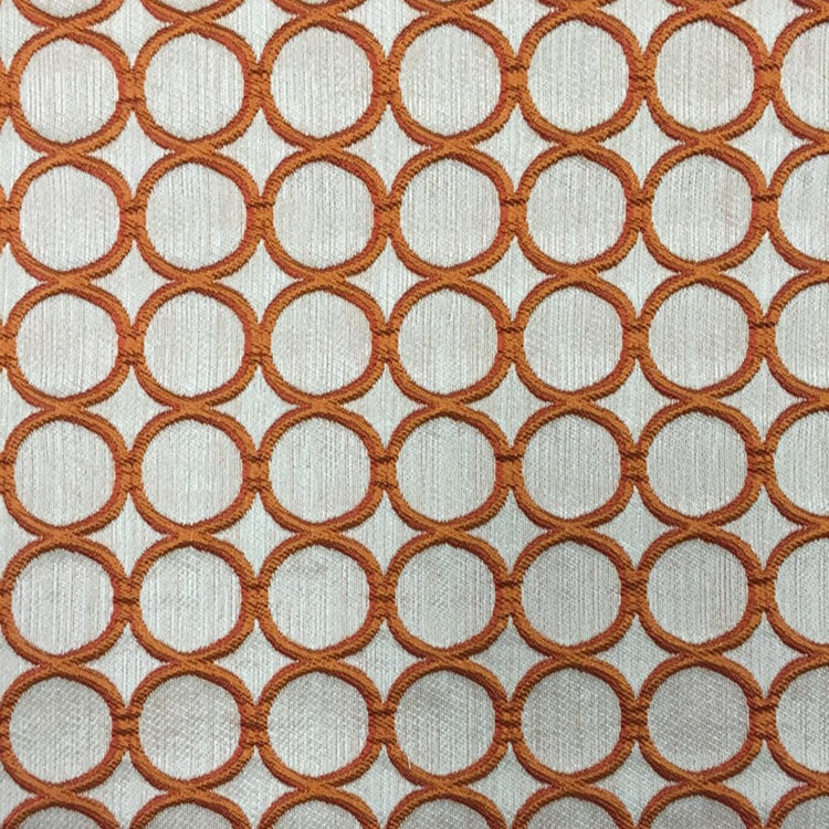 HHF Cirque Orange - Linen Upholstery Fabric