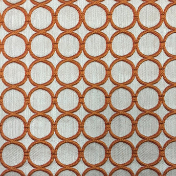 HHF Cirque Orange - Linen Upholstery Fabric