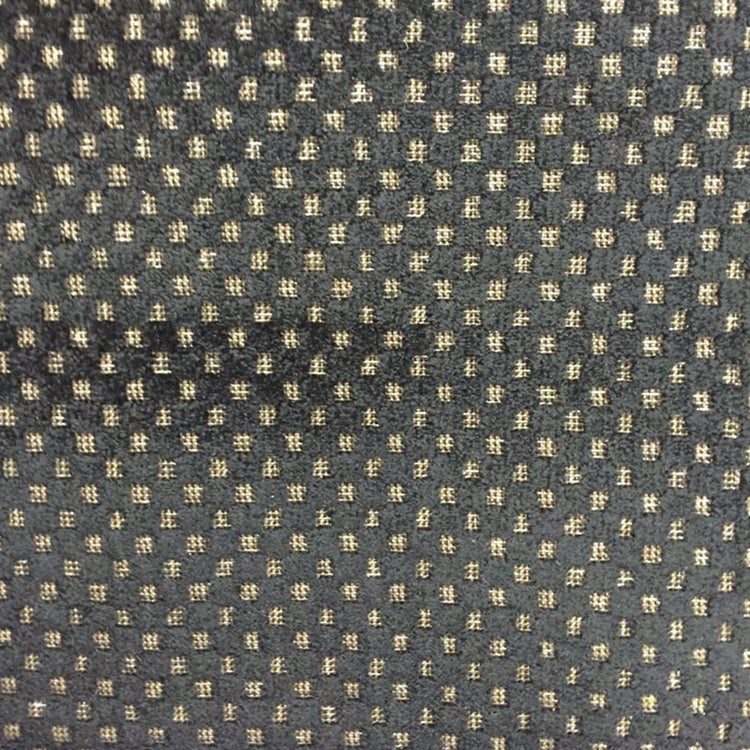 HHF Tartan Black  - Velvet Upholstery Fabric