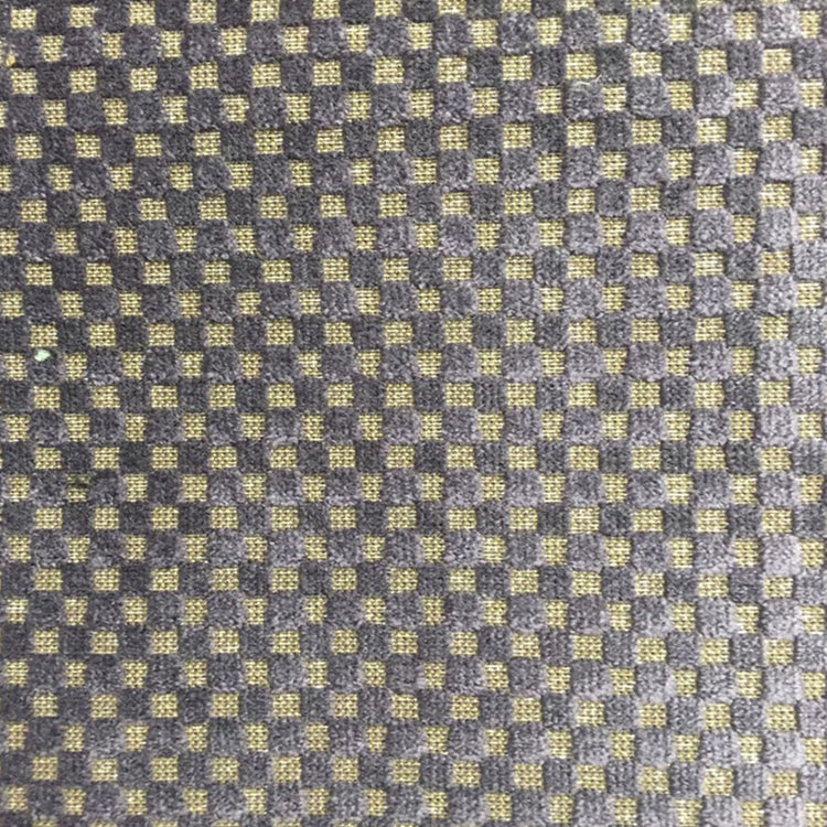 HHF Tartan Plum  - Velvet Upholstery Fabric