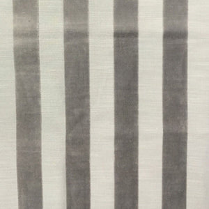 HHF Bande Gray  - Velvet Upholstery Fabric