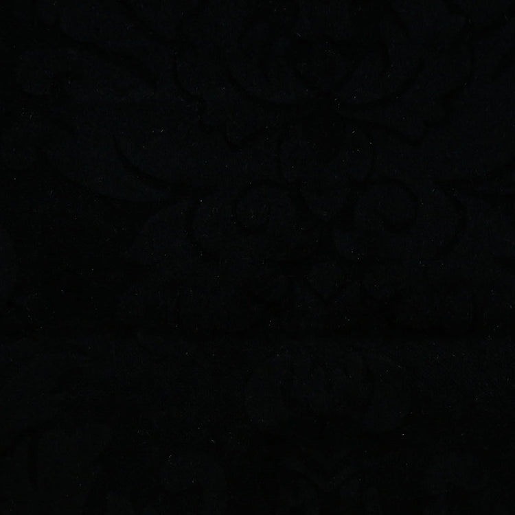 HHF Nattie Black - Velvet Upholstery Fabric