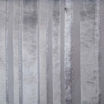 HHF Tiret Silver - Velvet Upholstery Fabric