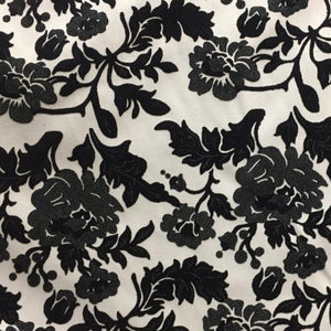 HHF Vidara Black - Velvet Upholstery Fabric