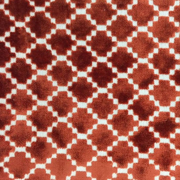 HHF Arcade Orange - Velvet Upholstery Fabric