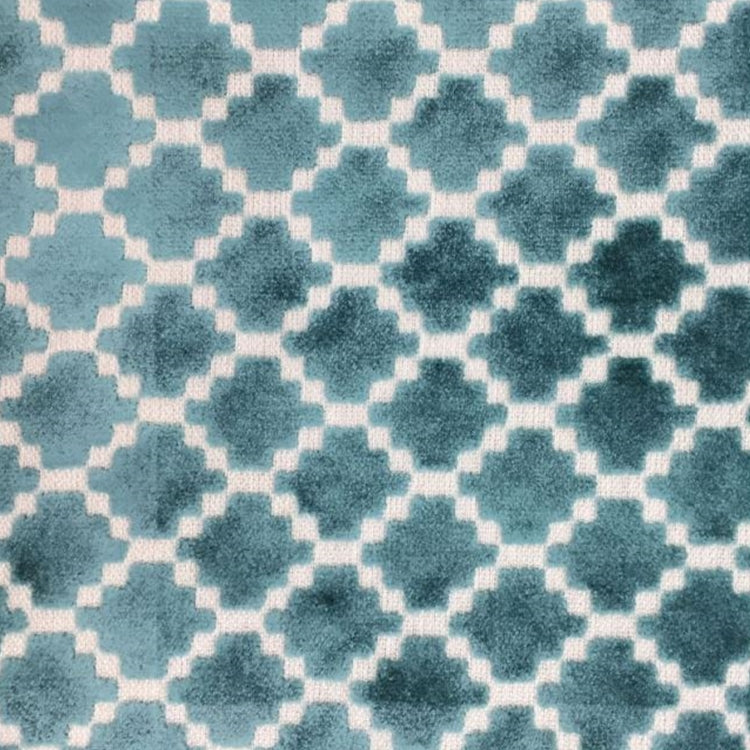 HHF Arcade Turquoise - Velvet Upholstery Fabric