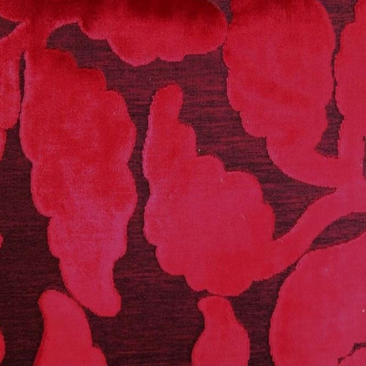 HHF Davis Cranberry  - Velvet Upholstery Fabric