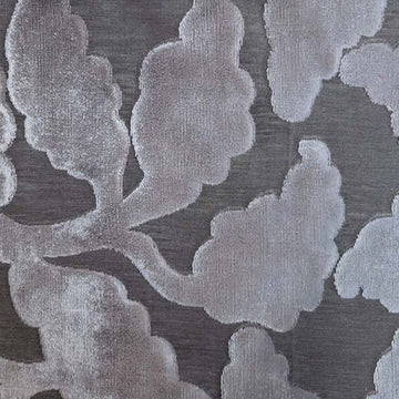 HHF Davis Gray  - Velvet Upholstery Fabric