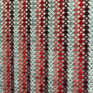 HHF Eiza Red - Velvet Upholstery Fabric