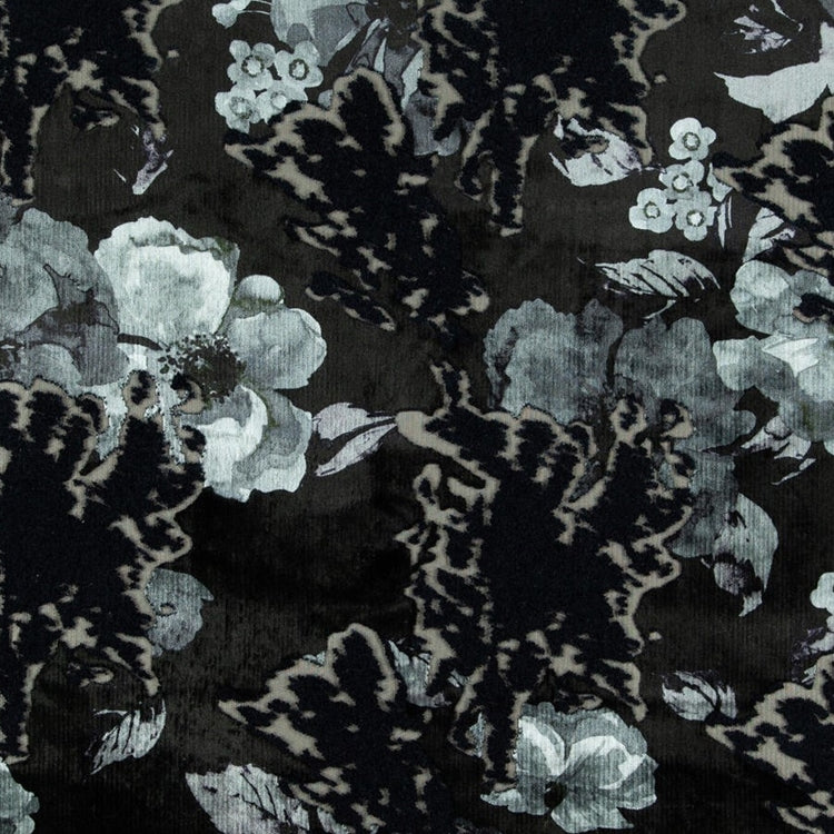 HHF Flora Shadow - Velvet Upholstery Fabric