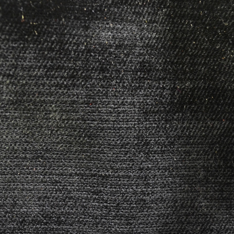 Black Velvet Upholstery Fabric -Shimmer Black - HauteHouseFabric.com