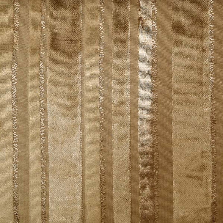 Tiret Gold Stripe Fabric Upholstery, Striped Velvet Curtain Fabric