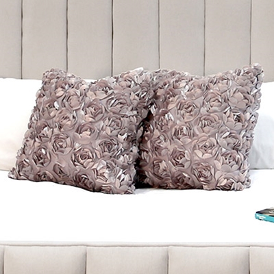 Roseta Grey Floral Pillow