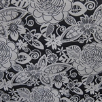 Haute House Fabric - Fiesta Black - Floral #2863