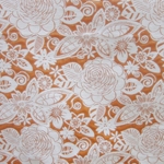 Haute House Fabric - Fiesta Orange -  Floral #2867