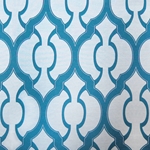 Haute House Fabric - Mila Cerulean - Geometric Upholstery Fabric
