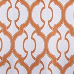 Haute House Fabric - Mila Orange - Geometric Upholstery Fabric