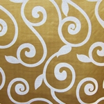 Haute House Fabric - Rene Brass - Gold Contemporary Fabric
