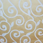 Haute House Fabric - Rene Cream - Gold Contemporary Fabric