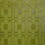Haute House Fabric - Hollyhock Apple - Geometric Chenille Fabric #3004